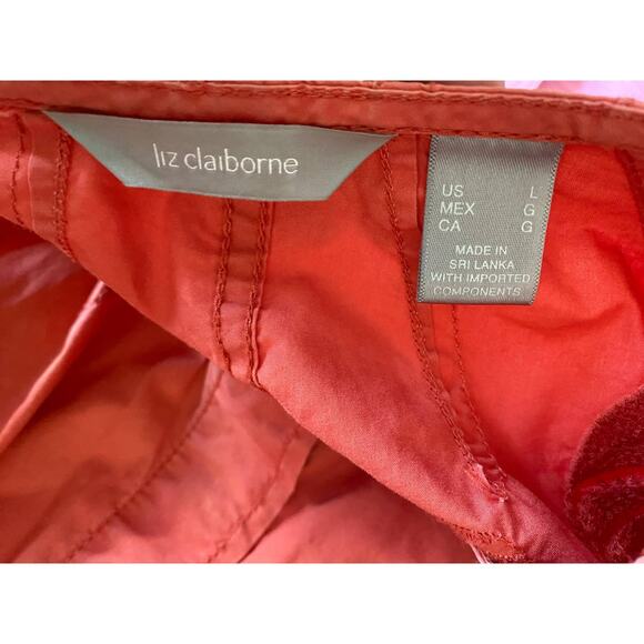 Liz Claiborne Womens Salmon Pink Jacket Large with Pockets - Picture 8 of 11